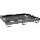 Bac d'étagère avec insert PE Bac d'étagère RW 1800 PE, laqué, gris souris