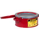 Bac de nettoyage pour petites pièces en tôle d'acier PREMIUM LINE, rouge, ø 238 x H 114 mm, 4 l