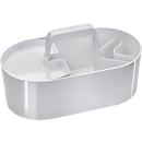 Bac de rangement Toolbox HAN Loft, portable, avec 4 compartiments, L 330 x P 179 x H 175 mm, plastique, blanc neige
