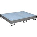 Bac de rayonnage type RW/RW 1800, avec caillebotis, gris RAL7005