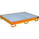 Bac de rayonnage type RW/RW 1800, avec caillebotis, orange RAL2000