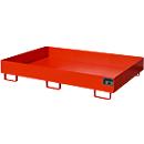 Bac de rayonnage type RW/RW 1800, sans caillebotis, rouge RAL3000