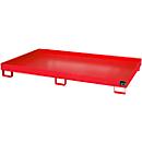 Bac de rayonnage type RW/RW 2200-1, sans caillebotis, rouge RAL3000
