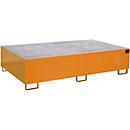 Bac de rayonnage type RW/RW 2200-2, avec caillebotis, orange RAL2000