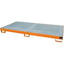Bac de rayonnage type RW/RW 2700-1, avec caillebotis, orange RAL2000