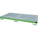 Bac de rayonnage type RW/RW 2700-1, avec caillebotis, vert RAL6011