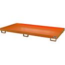 Bac de rayonnage type RW/RW 2700-1, sans caillebotis, orange RAL2000