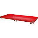 Bac de rayonnage type RW/RW 3300-1, sans caillebotis, rouge RAL3000