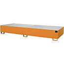 Bac de rayonnage type RW/RW 3600-3, avec caillebotis, orange RAL2000