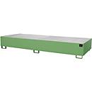 Bac de rayonnage type RW/RW 3600-3, avec caillebotis, vert RAL6011