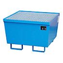 Bac de récupération BAUER AM-1, avec grille, acier, 215 l, L 800 x P 800 x H 545 mm, bleu