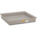 Bac de rétention 220/4 - en plastique renforcé de fibres de verre (PVR) - 220 litres - pour 4 fûts de 220 litres - L 1280 x l. 1280 x H 180 mm - sans caillebotis