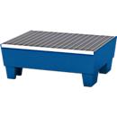 Bac de rétention ASECOS, en acier, avec grille et pieds de socle, capacité de 60 l, L 635 x P 785 x H 268, peint