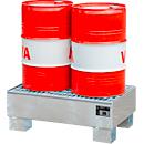 Bac de rétention AW 60-1/M - acier - L 800 x l. 500 x H 290 mm - 61 L - galvanisé