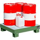 Bac de rétention AW60/2 M - 65 litres - L 900 x l. 800 x H 220 mm - vert RAL 6011