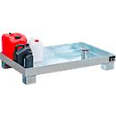 Bac de rétention AW60-3 - 84 litres - L 1300 x l. 800 x H 205 mm - galvanisé