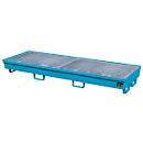 Bac de rétention BAUER AM-4/B, avec grille, acier, 233 l, L 2400 x P 800 x H 285 mm, bleu
