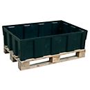 Bac de rétention EURO 250/2 CEMO, polyéthylène, capacité de 250 l, avec agrément, L 1205 x P 805 x H 330, sans grille