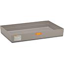 Bac de rétention pour palettes en PRV 150 CEMO, pour palettes Euro, L 1200 x P x 800 x H 165 mm, sans fixation