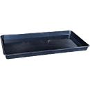 Bac de rétention pour petits récipients, capacité 12 l, empilable, L 790 x P 400 x H 50 mm, polyéthylène, noir