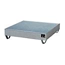 Bac de rétention série 2000 - acier - 216 litres - pour 4 fûts de 200 l - L 1200 x l. 1200 x H 285 mm - avec caillebotis - galvanisé