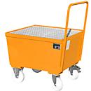 Bac de rétention type AW-F1, mobile, orange RAL2000