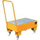 Bac de rétention, type AW60-1 SR, mobile, orange RAL2000