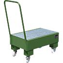 Bac de rétention, type AW60-1 SR, mobile, vert RAL6011