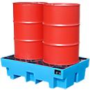 Bac de rétention WP-PE 2/ - PE - pour palettes - 230 litres - L 1230 x l. 830 x H 330 mm - bleu