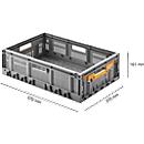 Bac de transport, recyclable et empilable, capacité de charge 20 kg, 600 x 400 x 170 mm, gris