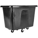 Bac de transport Rubbermaid Cube Truck, 0,33 m³, jusqu'à 181 kg, avec roulettes, noir