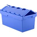 Bac emboîtable et gerbable KMB 832 KONISCHE, avec couvercle, 76 l