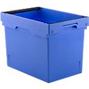 Bac emboîtable et gerbable KMB B642 KONISCHE, avec arceau, 72 L
