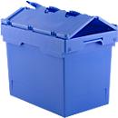 Bac emboîtable et gerbable KMB DH642 KONISCHE, avec couvercle, 74 L