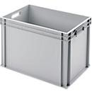Bac empilable L420 UNISTA Ringoplast - PP - l. 600 x P 400 x H 420 mm - avec poignées de passage - gris clair