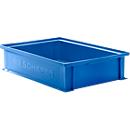 Bac gerbable série 14/6-2G, en polypropylène, avec poignée encastrée, capacité 10,3 L, bleu