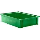 Bac gerbable série 14/6-2G, en polypropylène, avec poignée encastrée, capacité 10,3 L, vert