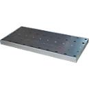 Bac pour petits récipients Bauer KGW 2/M, volume 15 l, jusqu'à 150 kg, avec grille en tôle perforée, L 940 x P 470 x H 60 mm, acier galvanisé