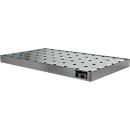 Bac pour petits récipients Bauer KGW 3/M, capacité 27 l, jusqu'à 150 kg, avec grille en tôle perforée, L 1000 x P 600 x H 70 mm, acier galvanisé