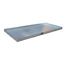Bac pour petits récipients Bauer KGW 4, capacité 30 l, jusqu'à 150 kg, sans grille perforée, L 1390 x P 600 x H 60 mm, acier galvanisé
