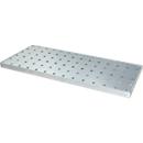 Bac pour petits récipients Bauer KGW 4/M, capacité 28 l, jusqu'à 150 kg, avec grille en tôle perforée, L 1390 x P 600 x H 60 mm, acier galvanisé