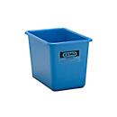 Bac rectangulaire standard, bleu, 200 L haut