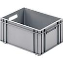 Bac Ringoplast Euro Box - adapté aux inserts pour bac - l. 400 x P 300 x H 193 mm - poignées ouvertes - gris