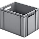 Bac Ringoplast Euro Box - adapté aux inserts pour bac - l. 400 x P 300 x H 273 mm - poignées ouvertes - gris