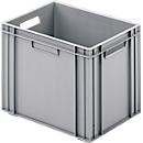 Bac Ringoplast Euro Box - adapté aux inserts pour bac - l. 400 x P 300 x H 322 mm - poignées ouvertes - gris