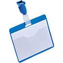 Badge, pour badges d'entreprise, bleu, 25 unités