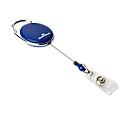 Badgehouder Jojo Style, met drukknop-lus, zonder kaartjeshouder, 10 stuks, blauw