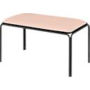 Banc Bistro, assise en similicuir ivoire