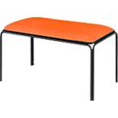 Banc Bistro, assise en similicuir rouille