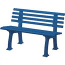 Banc de jardin, 2 places, L 1200 mm, bleu